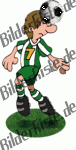 Football: Header on turf (green_white jersey) (not animated)