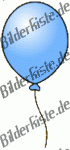 Luftballone: Luftballon - einzeln blau (nicht animiert)