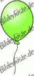Luftballone: Luftballon - einzeln grün (nicht animiert)