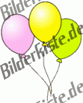 Luftballone: Luftballon - mehrere bunt 2 (nicht animiert)