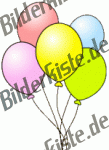 Luftballone: Luftballon - mehrere bunt 1 (nicht animiert)