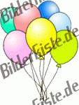 Luftballone: Luftballon - mehrere bunt 3 (nicht animiert)
