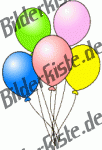 Luftballone: Luftballon - mehrere bunt 5 (nicht animiert)