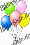 Baloons: Baloon - several  jumbled up 5 (not animated)