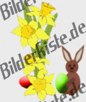 Ostern: Hase versteckt Ei - rechte Seite (animiertes GIF)