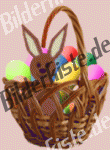 Easter: Easter basket - with bunny 3 (animated GIF)