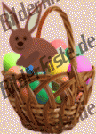 Easter: Easter basket -with bunny 4 (animated GIF)