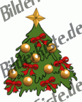 Weihnachten: Weihnachtsbaum - mit Schleifen, rot (nicht animiert)