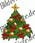 Christmas: Christmas tree - with bows, red (not animated)