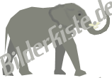 Tiere: Elfanten - Elefant erhobener R�ssel (nicht animiert)