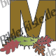 Buchstabe M mit Bl�ttern