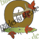 Buchstabe O mit Ast und Bl�ttern