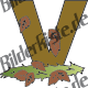 Buchstabe V mit Bl�ttern