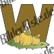 Buchstabe W mit K�rbissen