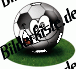 Fu�ball: Ball auf rasen lacht (nicht animiert)
