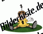 Fu�ball: Torwart sitzt auf dem Rasen (nicht animiert)