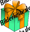 Geburtstag: Geschenke - Geschenk gr�n  (nicht animiert)