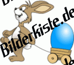 Easter: Bunny - with cart and easter egg (blue) (not animated)