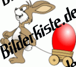 Ostern: Hase - mit Wagen und Osterei (rot) (nicht animiert)