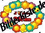 Muttertag: Blumenkranz - I love you mom (animiertes GIF)