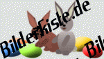 Ostern: Hasen mit Ostereiern (nicht animiert)