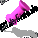 Reissn�gel: hoch - pink (nicht animiert)
