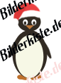 Weihnachten: Pinguin - mit Nikolausm�tze (animiertes GIF)