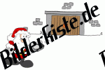 Christmas: Santa Claus - with remote control in front garage (not animated)