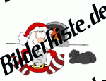 Weihnachten: Weihnachtsmann - vor Kamin (nicht animiert)