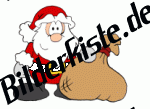 Weihnachten: Weihnachtsmann mit Sack (nicht animiert)