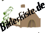 Winter: H�tten - mit Tanne (animiertes GIF)