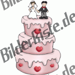 Wedding: Bridal pair on weddingcake