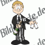 Br�utigam im Hochzeitsanzug
