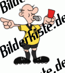 Fu�ball: Schiri zeigt die rote Karte (nicht animiert)