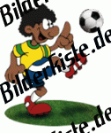 Fu�ball: Spieler auf Rasen schie�t (gelbes Trikot, schwarz) (nicht animiert)