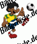 Football: Player on turf shoots (yellow jersey, black) (not animated)