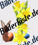 Ostern: Hase versteckt Ei (animiertes GIF)