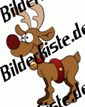 Weihnachten: Rentier - mit Gl�ckchen (nicht animiert)