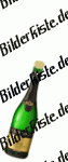 Silvester: Sekt - Korken knallt aus Flasche  (animiertes GIF)