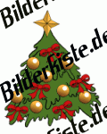 Weihnachten: Weihnachtsbaum - mit Schleifen, rot (nicht animiert)