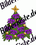 Weihnachten: Weihnachtsbaum - mit Schleifen, lila (nicht animiert)