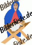 Weihnachten: Krippen - Krippe mit Jesuskind und Maria  (nicht animiert)