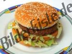 Hamburger on a plate