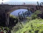 Bridge with railing