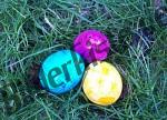 Easter eggs in the grass