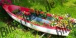 Boat with flowers on it