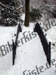 Bridge covered with snow