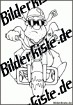 Motorradfahrer mit Brille fhrt Motorrad