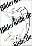 Ein Biber der die Hand hebt