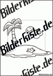 Insel mit einer 
Palme